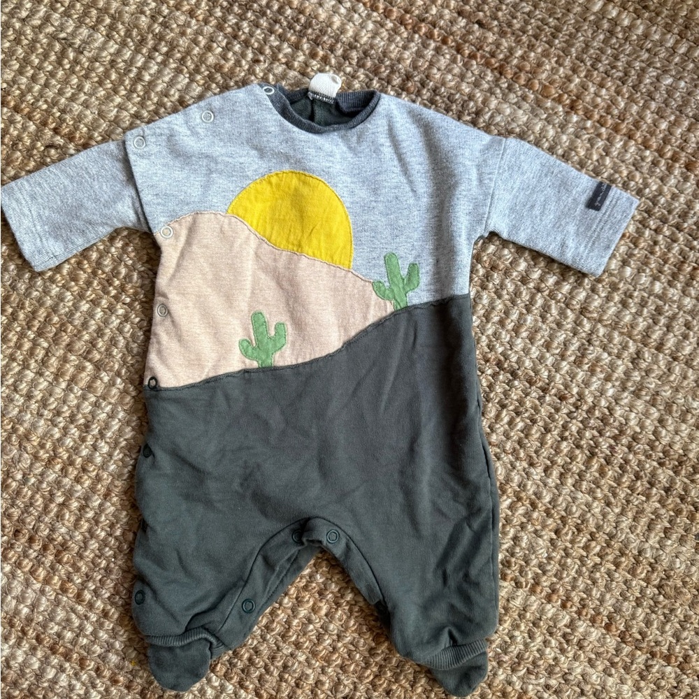 Gray and Yellow Kids One Piece